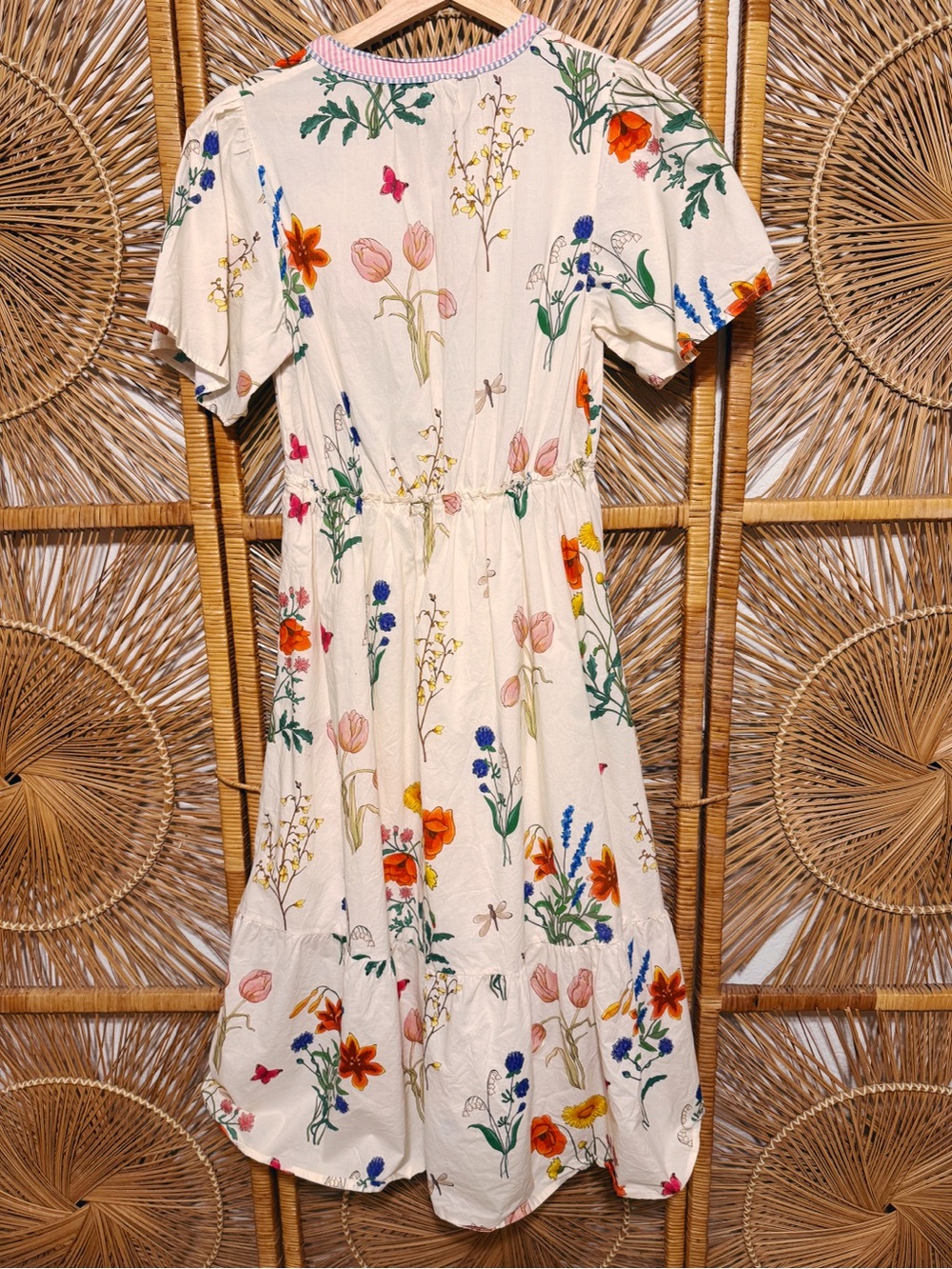 Umgee Floral Cottagecore Prairie Midi Dress SZ M - Picture 7 of 8